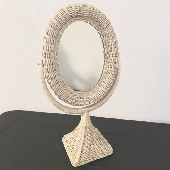 Vintage Other Vintage Wicker Vanity Mirror Poshmark